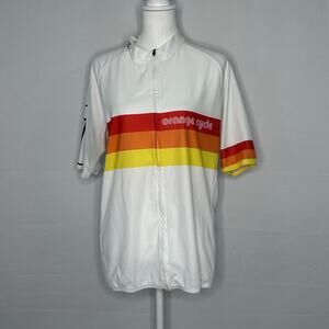 Sugoi Orange Cycle 72 Cycling Jersey Mens 2XL Retro Stripe